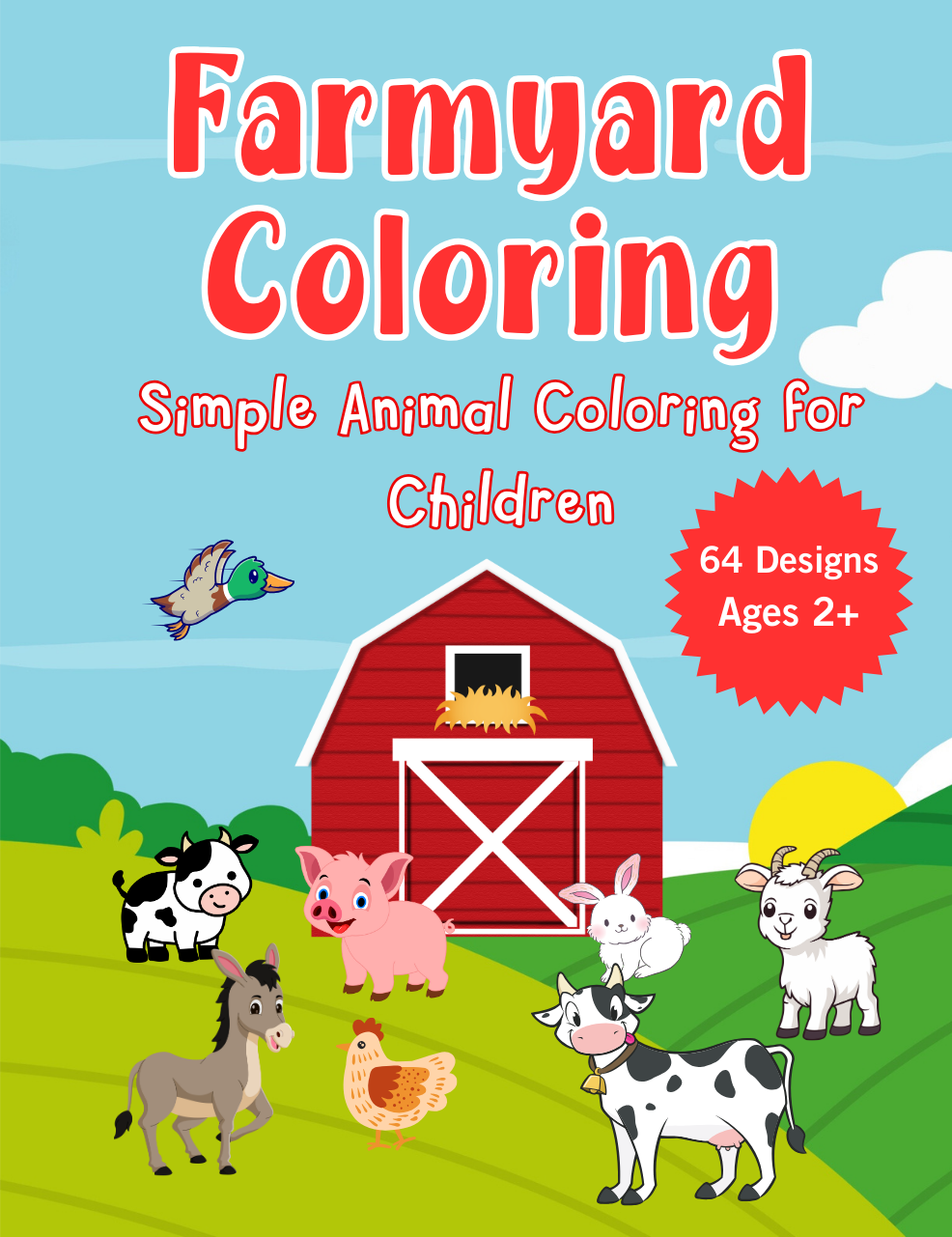 Farmyard Coloring: Simple Animal Coloring for Children