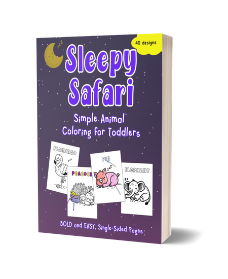 Sleepy Safari: Simple Animal Coloring for Toddlers