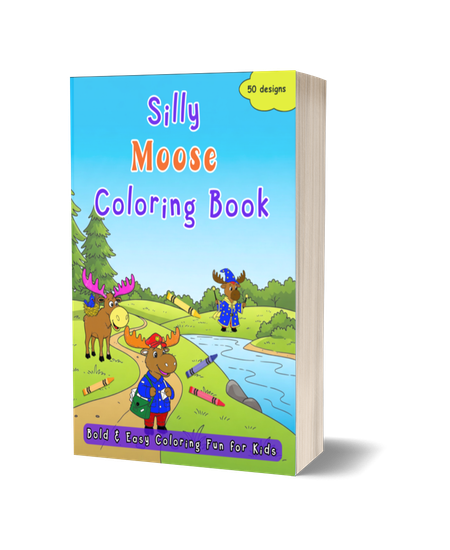 Silly Moose Coloring Book